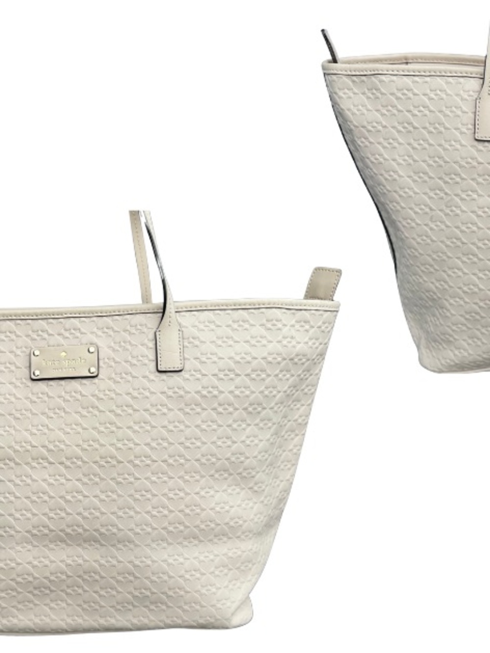 kate spade Cream Textured Tote Bag